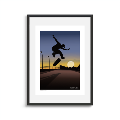 Kick flip off kerb