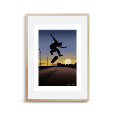 Kick flip off kerb