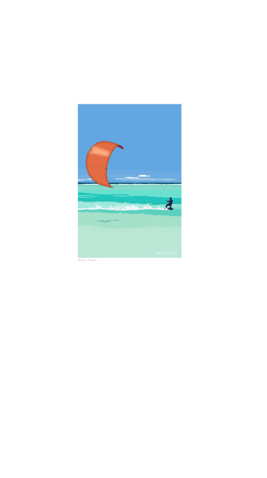 Orange on Turquoise
